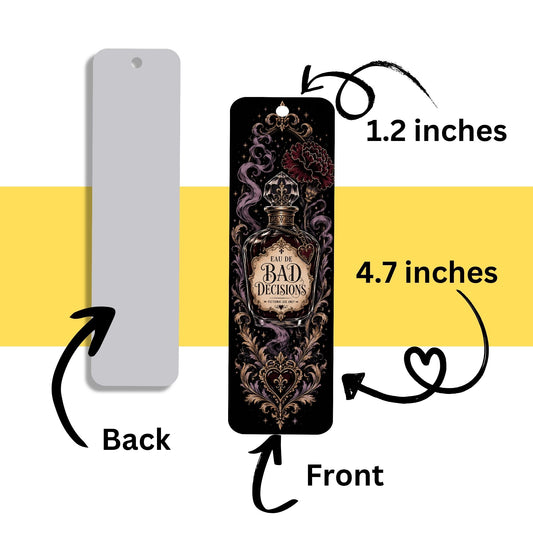 Bad Decisions Bookmark, Dark Romance Bookmark, Gothic Bookish Gift, Fictional Men Reader Gift, Romance Book Lover Bookmark