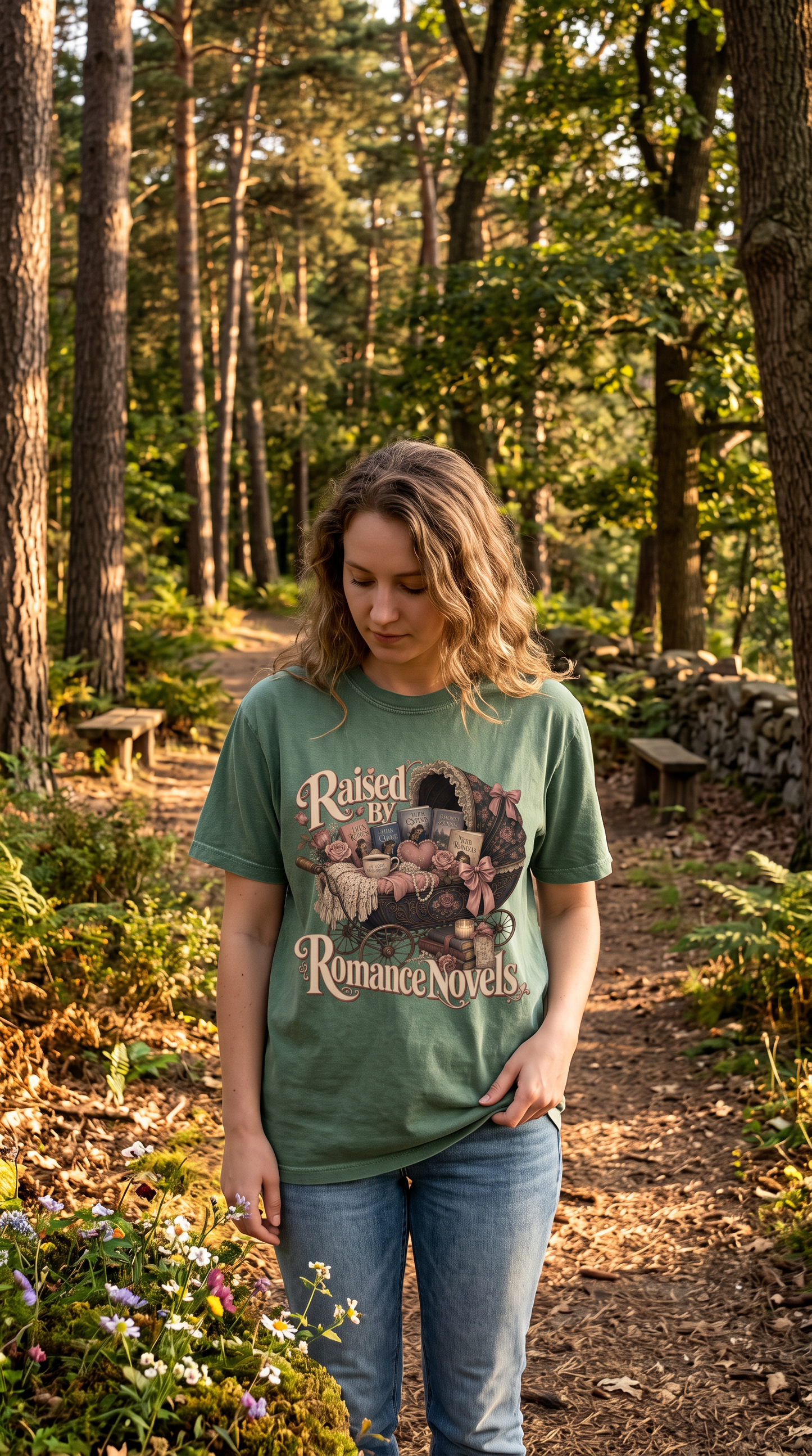 If your love of romance novels started early, this one is for you. 📚💕 The Raised by Romance Novels shirt is perfect for BookTok readers, historical romance lovers, and anyone who believes fictional heroes set impossibly high standards. Featuring a charming vintage baby carriage overflowing with beloved romance books, roses, bows, pearls, and cozy literary details, this bookish tee is made for bookstore trips, library visits, reading marathons, and coffee shop dates.
#RaisedByRomanceNovels #BookLoverShirt