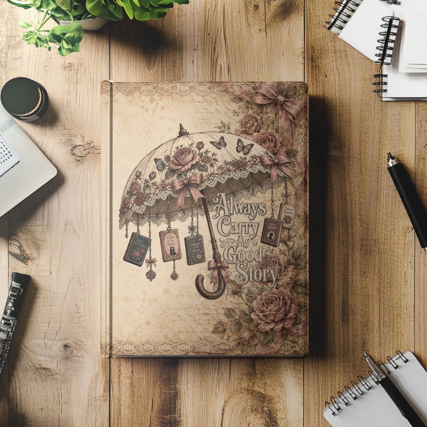 Always Carry a Good Story Journal, Book Lover Notebook, Romance Reader Journal, BookTok Writing Journal, Literary Gift