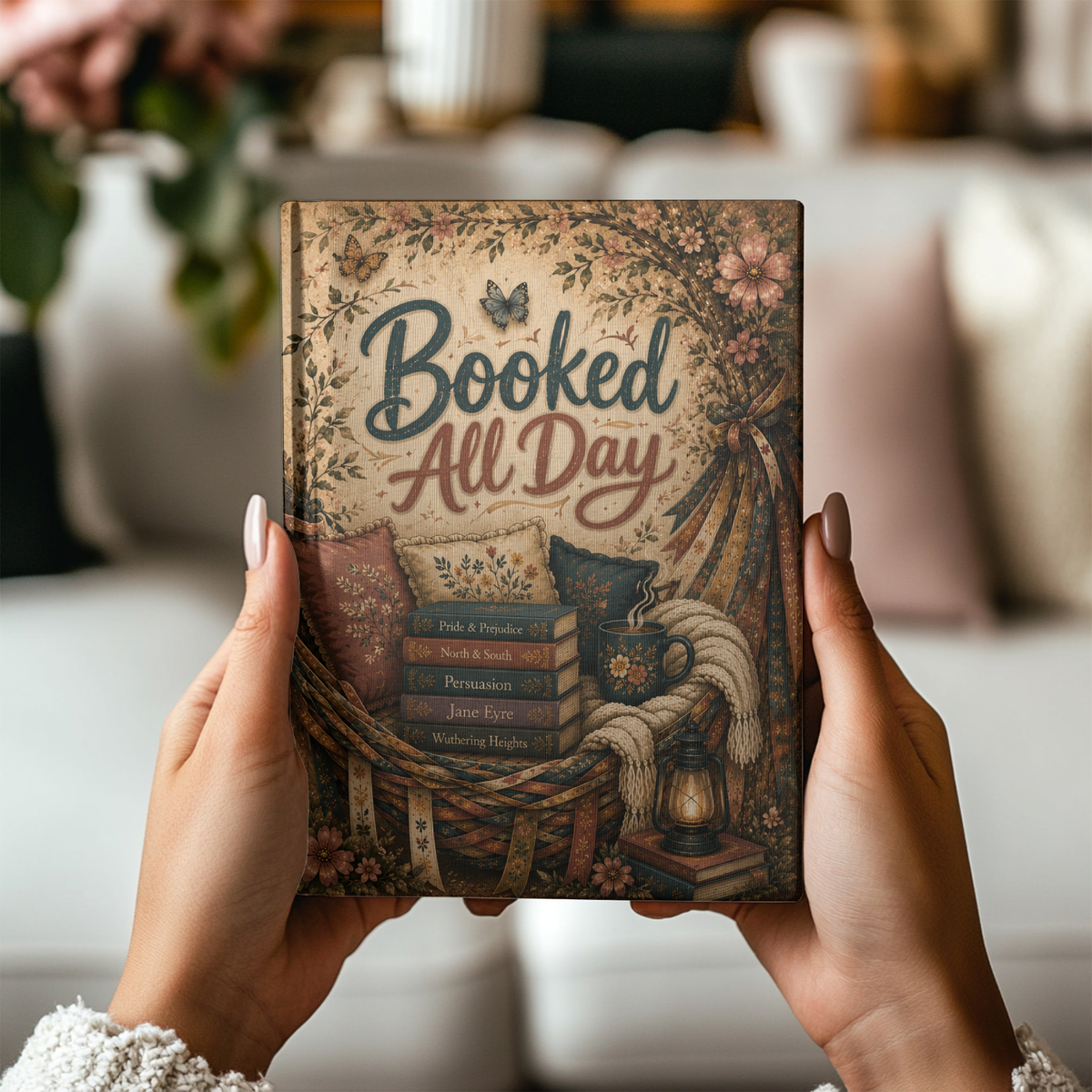 Booked All Day Journal, Book Lover Notebook, Reading Journal, BookTok Writing Journal, Cozy Literary Gift