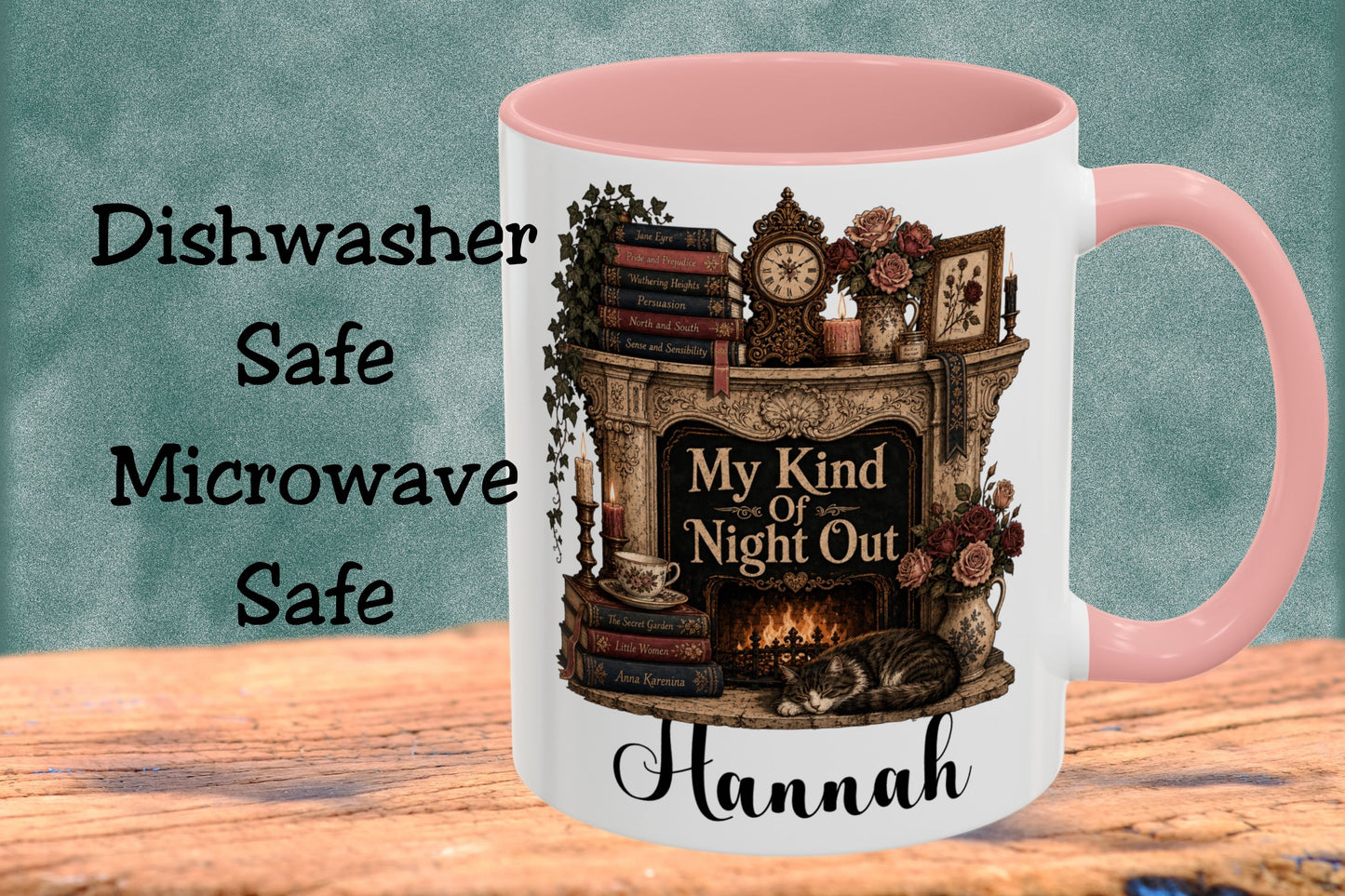 Personalized My Kind of Night Out Mug, Book Lover Coffee Mug, Custom Reader Gift, Cozy Reading Mug, Bookish Gift for Women