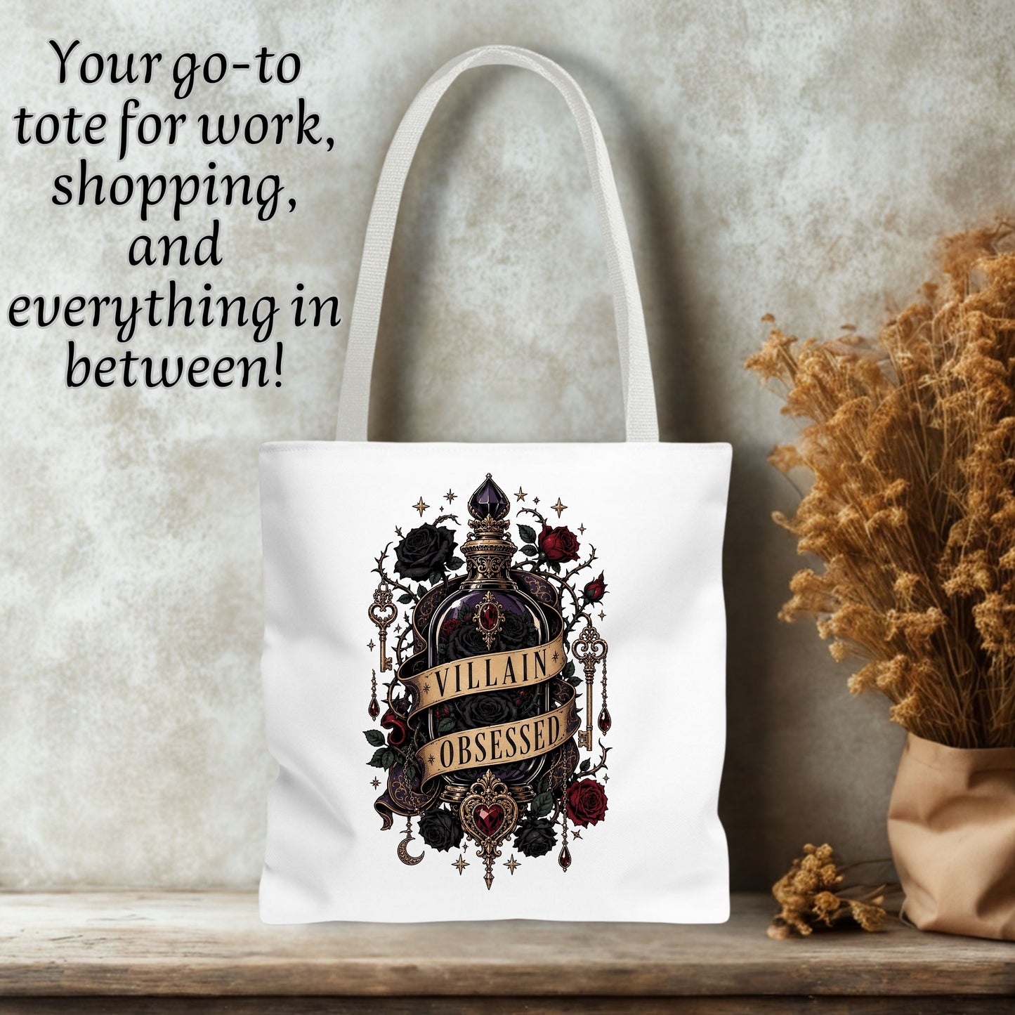 Villain Obsessed Tote Bag, Dark Romance Book Lover Bag, Romantasy Reader Tote, BookTok Gift