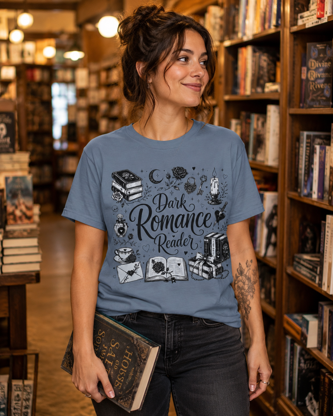 Dark Romance Reader Shirt, Book Lover Tee, Gothic Romance T Shirt, Bookish Shirt, Dark Romance Gift, Romance Reader Tee