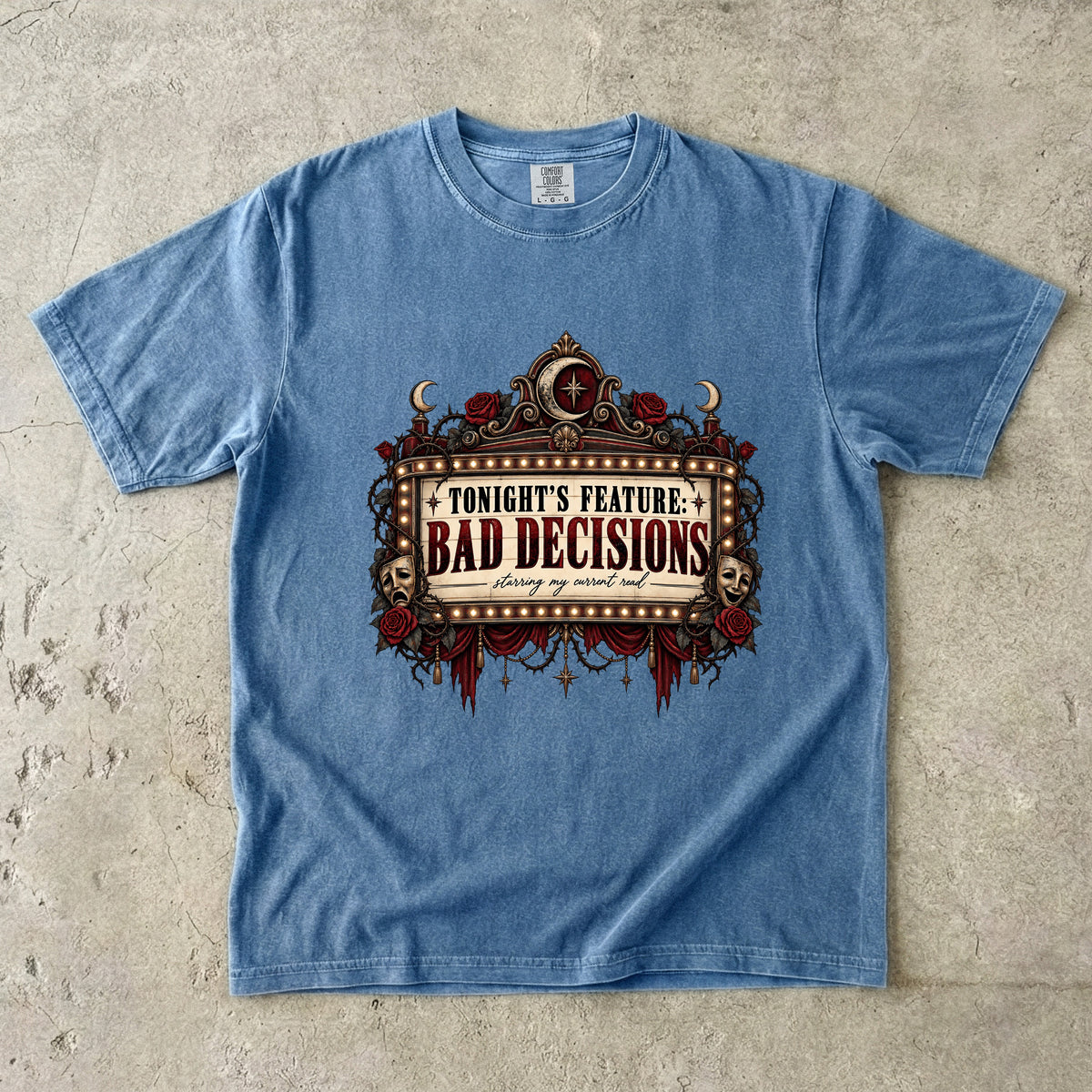 Tonight’s Feature Bad Decisions Shirt, Dark Romance Reader Tee, Funny Book Lover Gift, Morally Gray Book Boyfriend Shirt