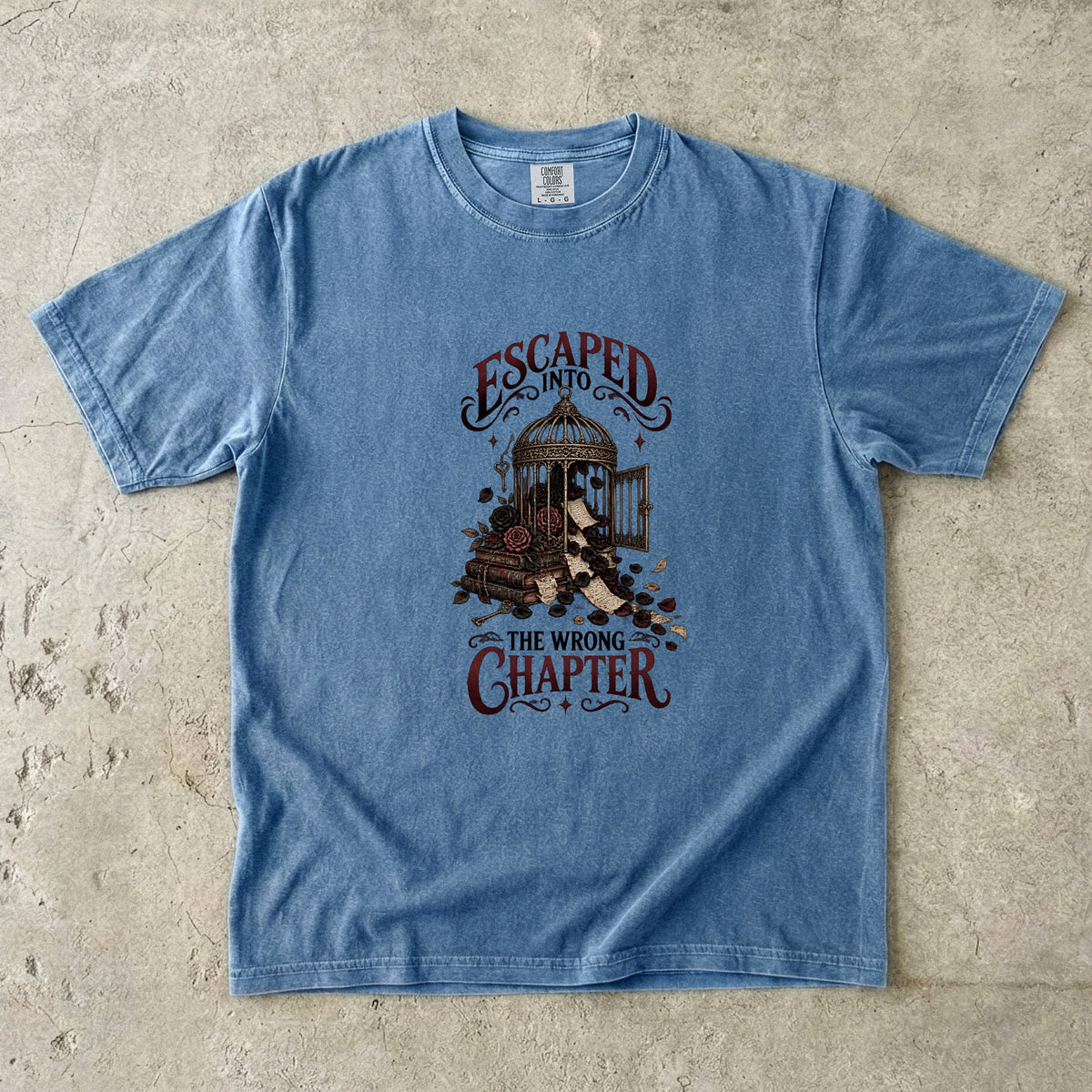 Escaped Into the Wrong Chapter Shirt, Dark Romance Reader Tee, Gothic Book Lover Gift, Romantasy Bookish T Shirt