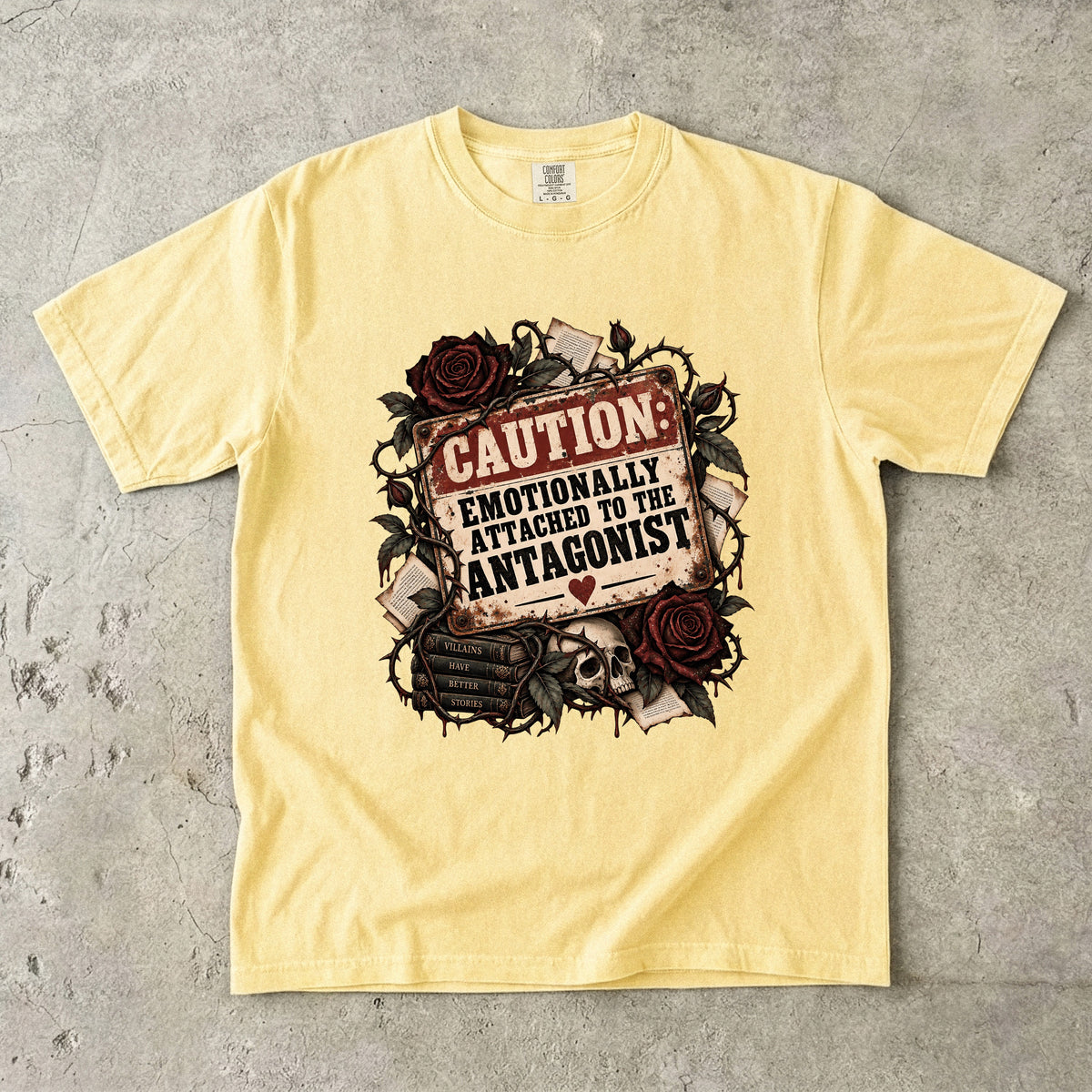 Emotionally Attached to the Antagonist Shirt, Dark Romance Book Lover Tee, Villain Era Reading Shirt, Bookish Gift for Romance Reader