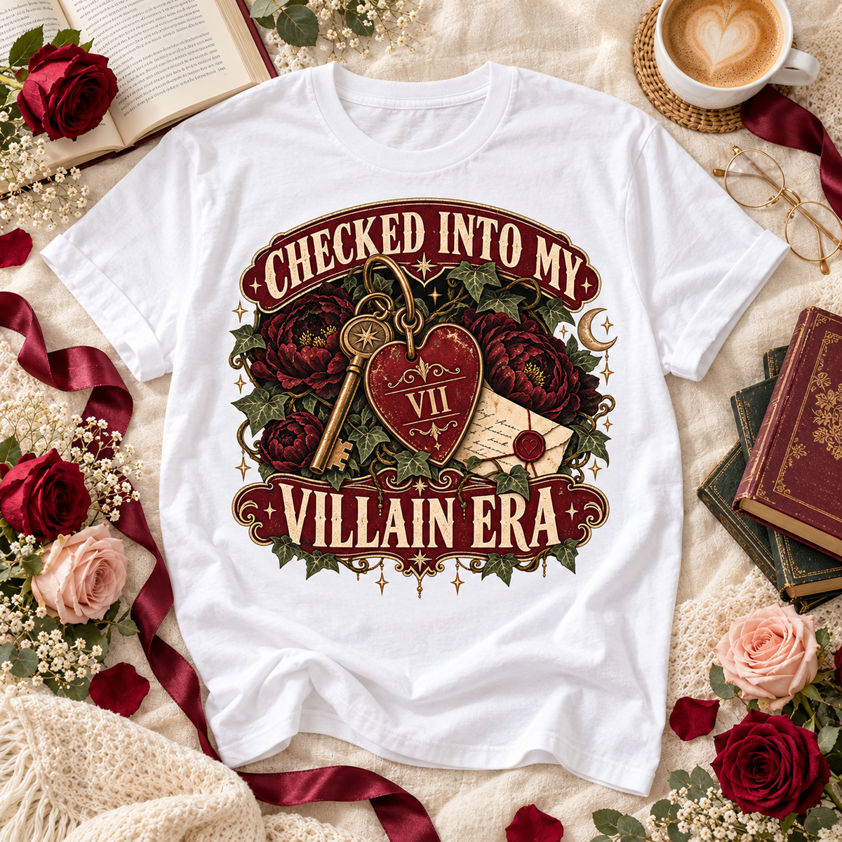 Villain Era Shirt, Dark Romance Book Lover Tee, Morally Gray Romance Reader Gift, Gothic Book Club Shirt, Bookish T Shirt