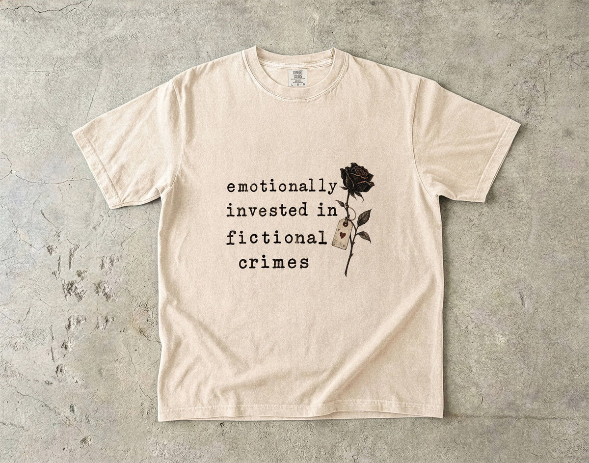 Emotionally Invested Shirt, Funny Book Lover Tee, Dark Romance Reader Gift, BookTok Comfort Colors T Shirt