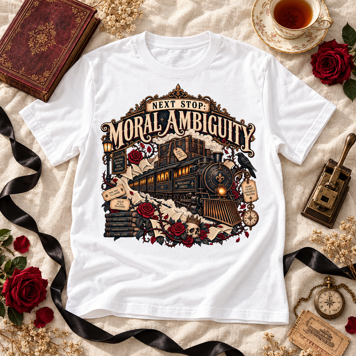 Moral Ambiguity Shirt, Dark Romance Book Lover Tee, Morally Gray Character Gift, Comfort Colors Bookish Shirt, BookTok Reader Tee