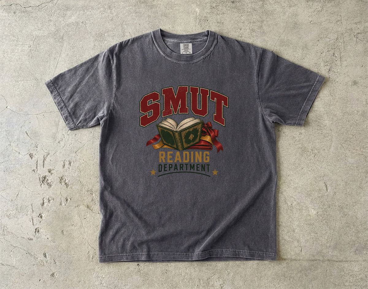 Smut Reading Department Shirt, Funny Dark Romance Reader Tee, Book Lover Comfort Colors Shirt, BookTok Gift