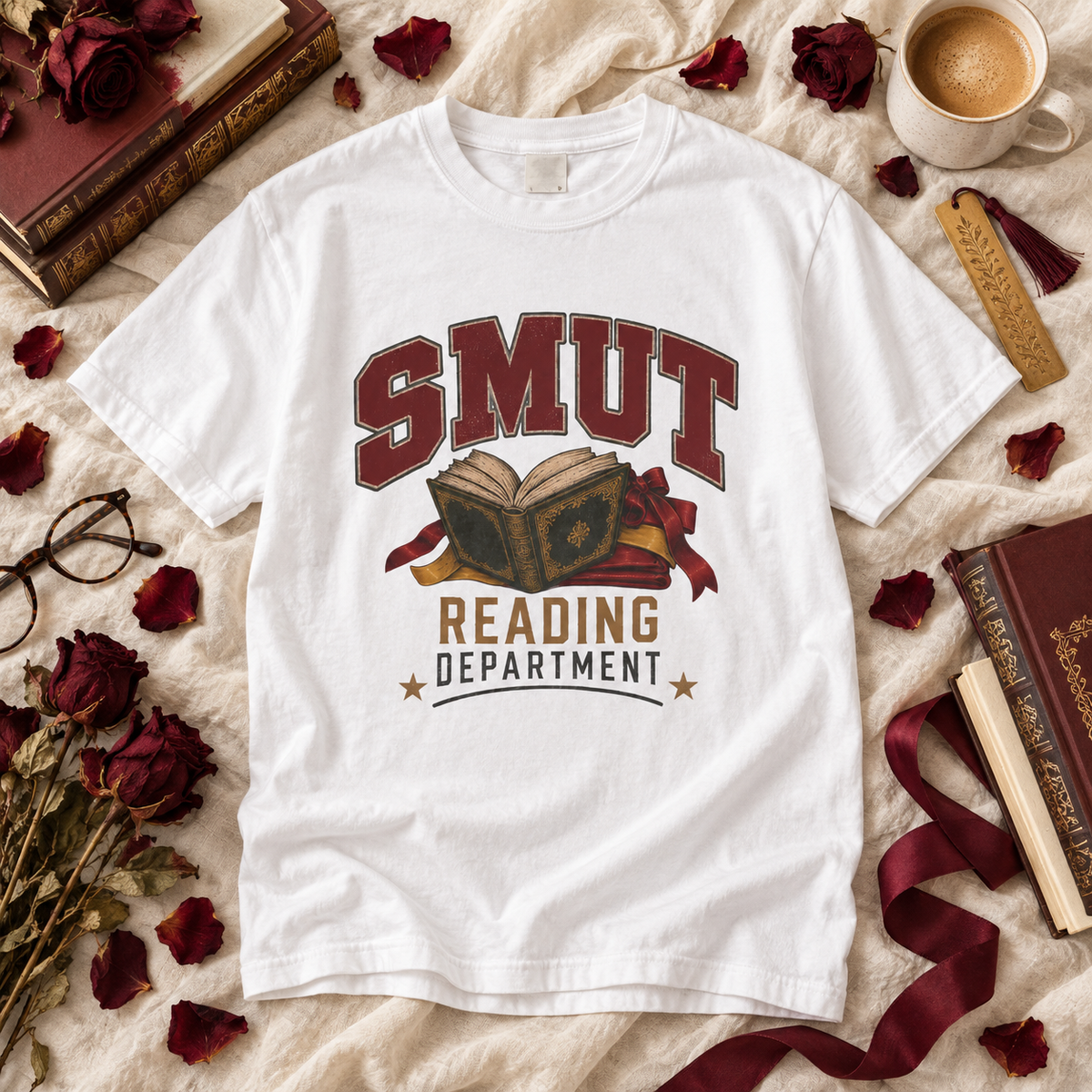 Smut Reading Department Shirt, Funny Dark Romance Reader Tee, Book Lover Comfort Colors Shirt, BookTok Gift