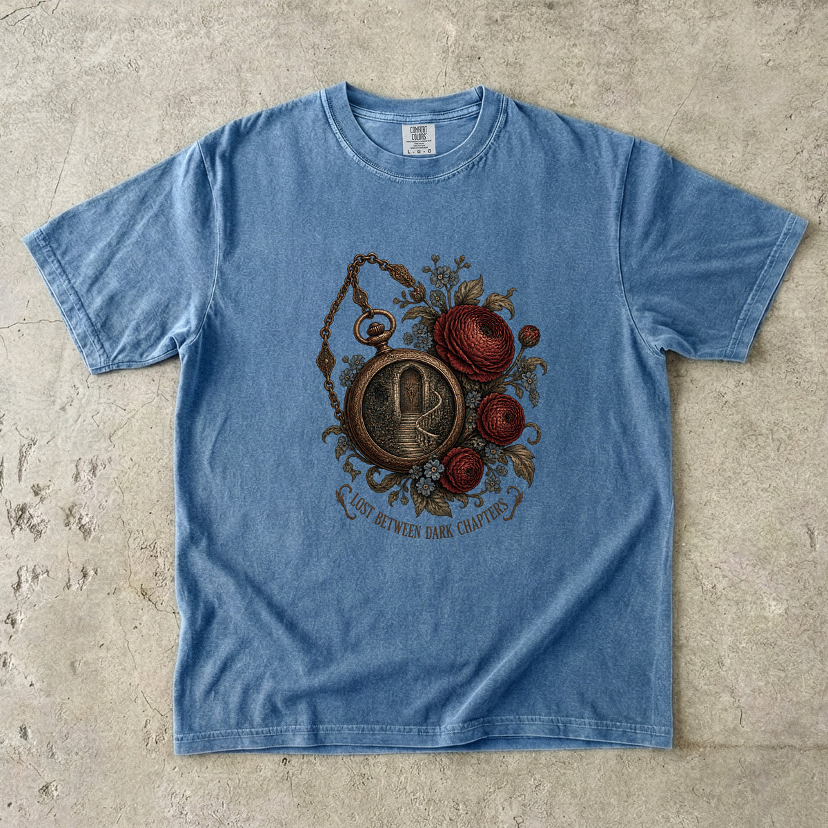 Lost Between Dark Chapters Shirt, Dark Romance Book Lover Tee, Gothic Reader Comfort Colors Shirt, Romantasy Gift