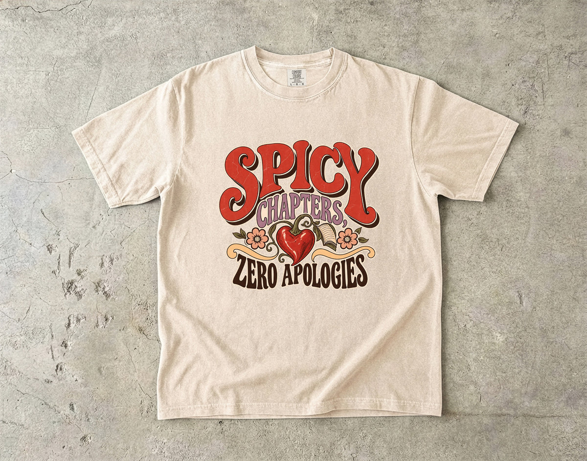 Spicy Chapters Shirt, Dark Romance Reader Tee, Funny Book Lover Comfort Colors Shirt, Romance BookTok Gift