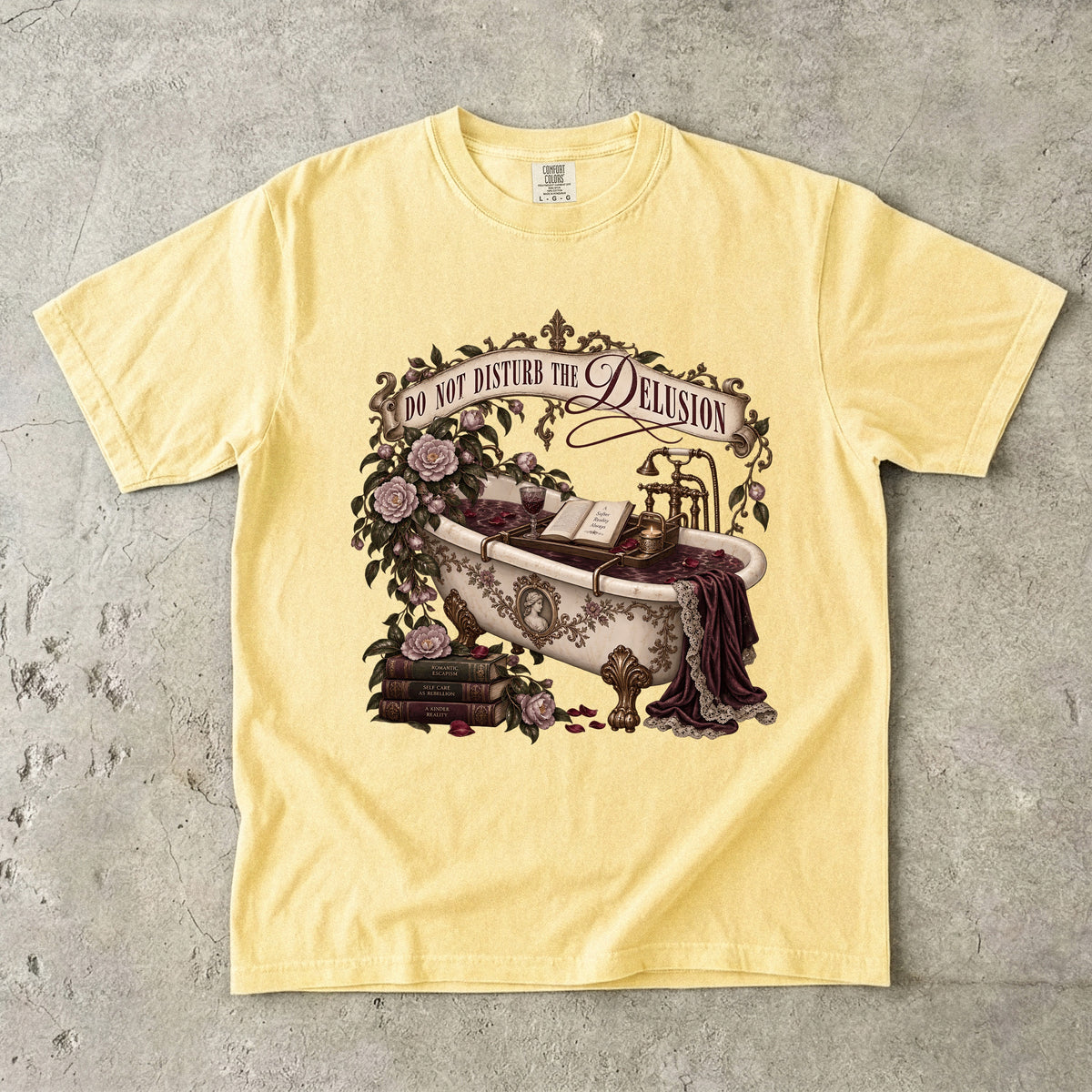 Do Not Disturb the Delusion Shirt, Dark Romance Reader Tee, Gothic Book Lover Comfort Colors Shirt, BookTok Gift