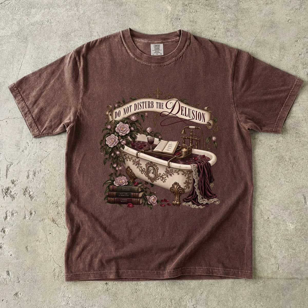 Do Not Disturb the Delusion Shirt, Dark Romance Reader Tee, Gothic Book Lover Comfort Colors Shirt, BookTok Gift