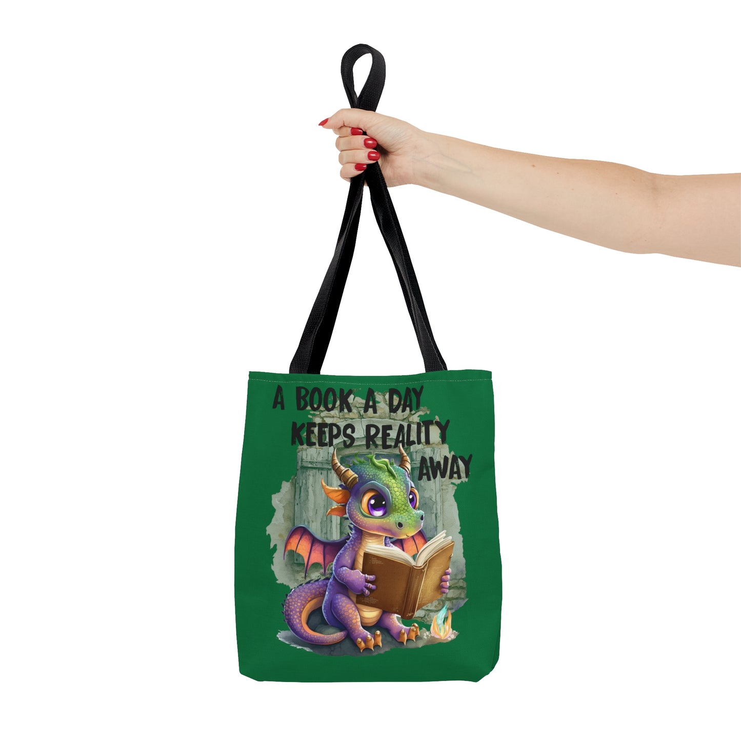 Keep Reality Away Dragon Library Tote Bag