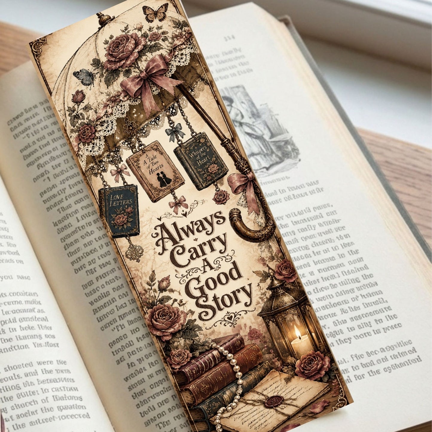 Romance Reader Printable Bookmarks, Book Lover Bookmark Set, Vintage Bookish Bookmarks, Instant Download PDF PNG
