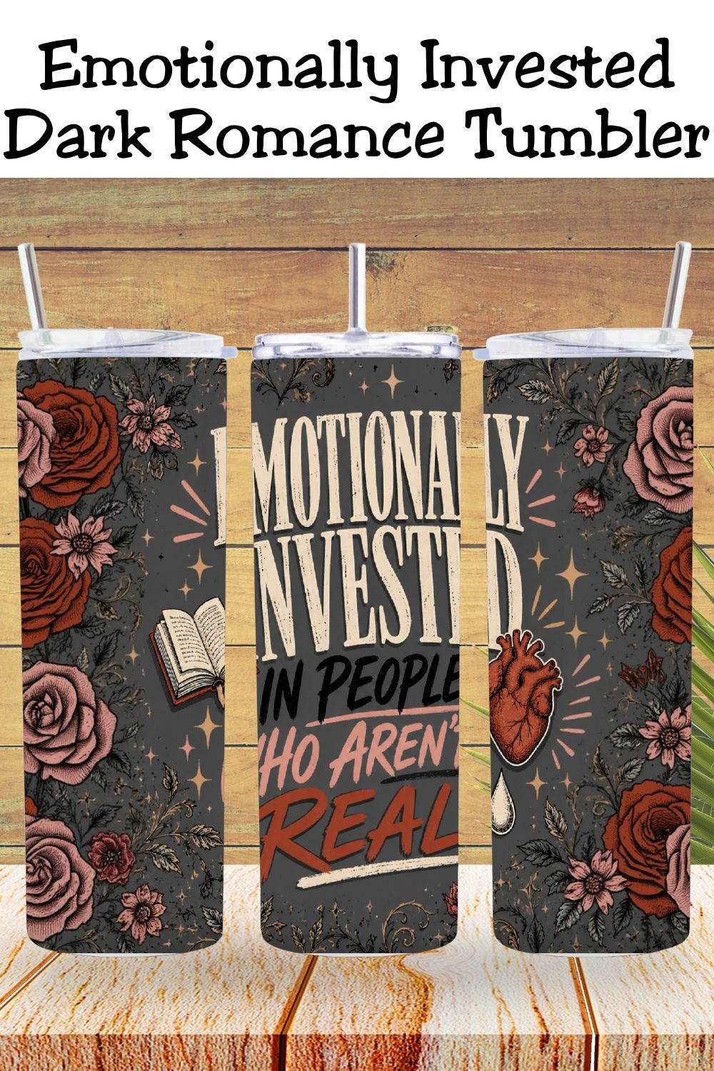 For readers who are way too emotionally invested in people who aren’t real. The Emotionally Invested Tumbler features a bold vintage-inspired bookish design made for romance readers, romantasy fans, BookTok lovers, and anyone attached to fictional characters like they’re actual people. Perfect for iced coffee, water, or your favorite reading drink while you recover from plot twists, questionable book boyfriends, and “just one more chapter” nights. Save this for book lover gifts, reader accessories, book clu