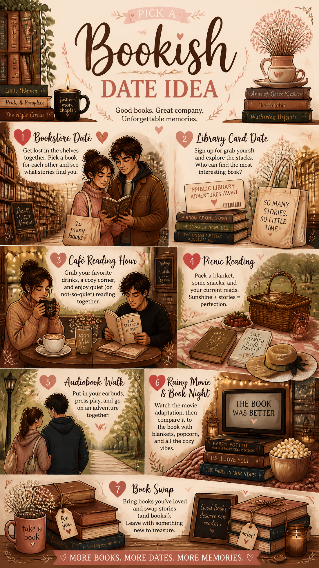 7 Bookish Date Ideas: Good Books, Great Company, Unforgettable Memories