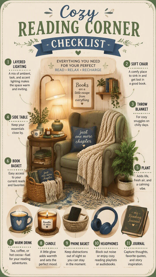 The Cozy Reading Corner Checklist: Everything You Need to Read, Relax, and Recharge