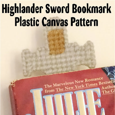 Highlander Sword Bookmark Plastic Canvas Pattern