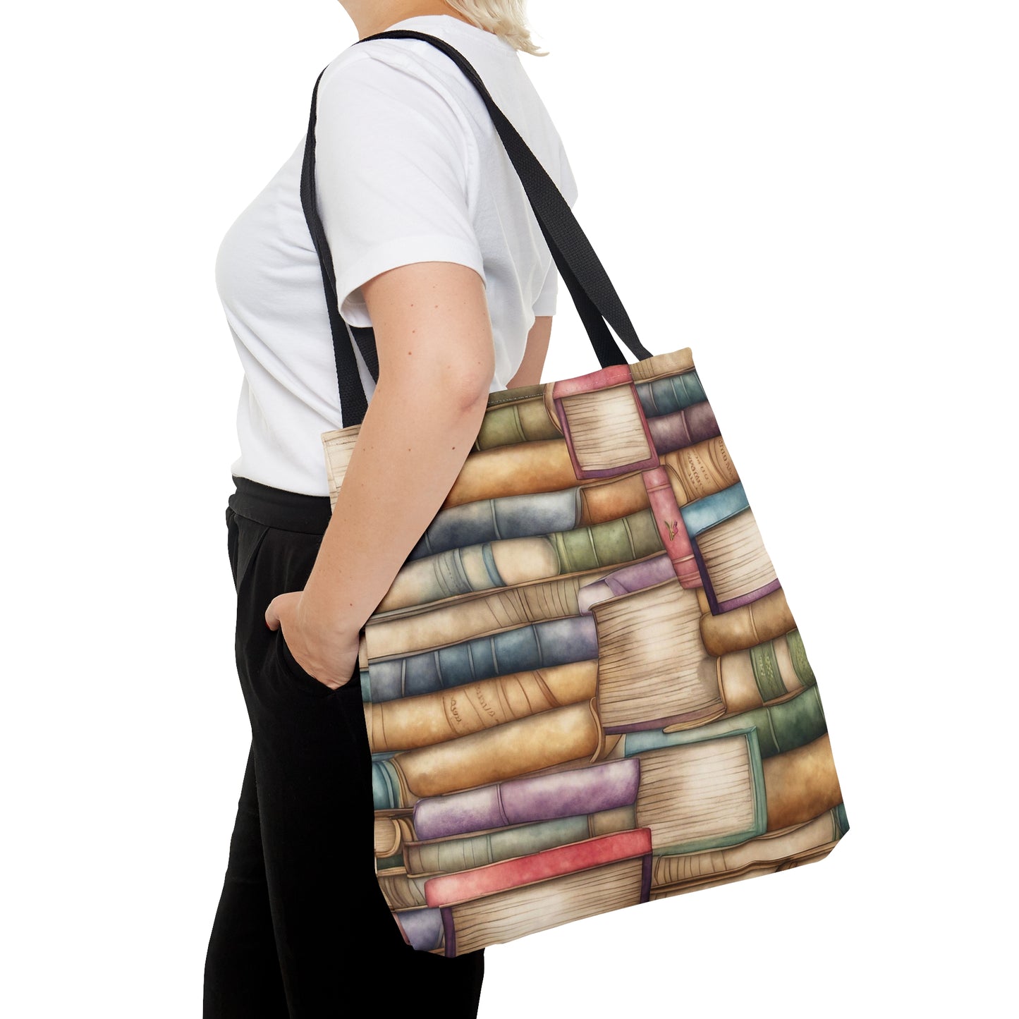Book Stack Library Tote Bag