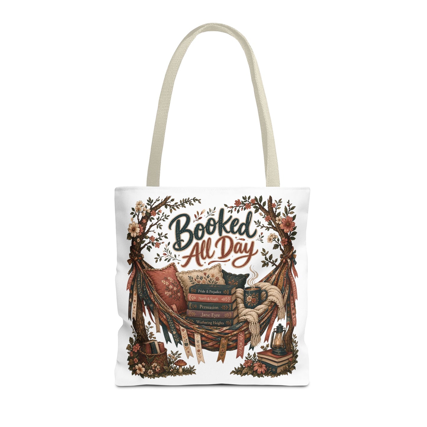Booked All Day Tote Bag, Book Lover Tote, Reading Book Bag, BookTok Gift, Cozy Literary Tote, Romance Reader Bag