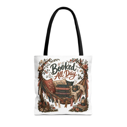 Booked All Day Tote Bag, Book Lover Tote, Reading Book Bag, BookTok Gift, Cozy Literary Tote, Romance Reader Bag
