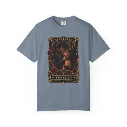 Tension Tarot Card Tee, Dark Romance Shirt, Slow Burn Romance Reader Shirt, Morally Gray Book Boyfriend Gift, Gothic Bookish T Shirt
