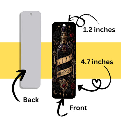 Villain Obsessed Bookmark, Dark Romance Metal Bookmark, Romantasy Reader Gift, Morally Gray Book Lover Bookmark
