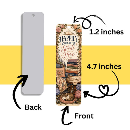 Happily Ever After Bookmark, Romance Reader Bookmark, Cozy Book Lover Gift, Cottagecore Bookish Bookmark, BookTok Reader Gift