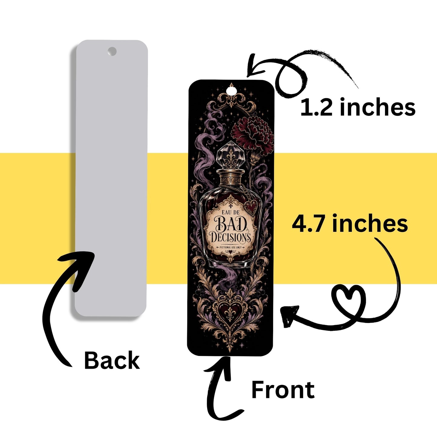 Bad Decisions Bookmark, Dark Romance Bookmark, Gothic Bookish Gift, Fictional Men Reader Gift, Romance Book Lover Bookmark