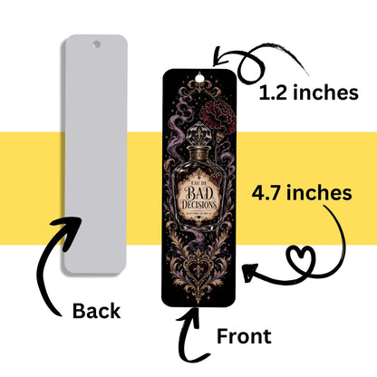 Bad Decisions Bookmark, Dark Romance Bookmark, Gothic Bookish Gift, Fictional Men Reader Gift, Romance Book Lover Bookmark