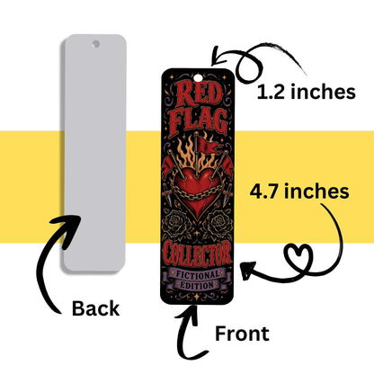 Red Flag Collector Bookmark, Fictional Edition Metal Bookmark, Dark Romance Reader Gift, Book Lover Bookmark