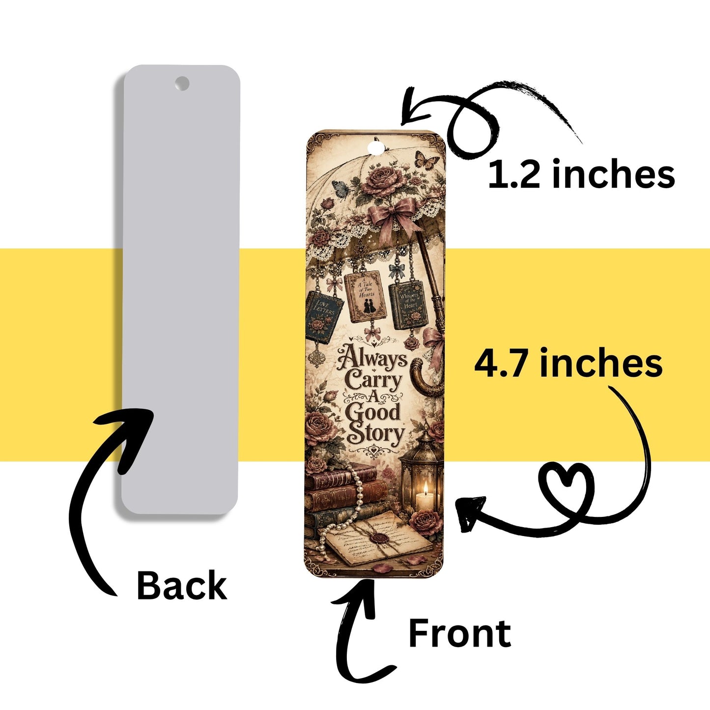 Always Carry a Good Story Metal Bookmark, Book Lover Bookmark, Romance Reader Gift, BookTok Bookmark, Literary Reading Accessory