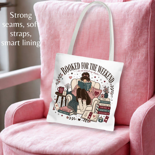 Booked For The Weekend Romance Reader Tote Bag