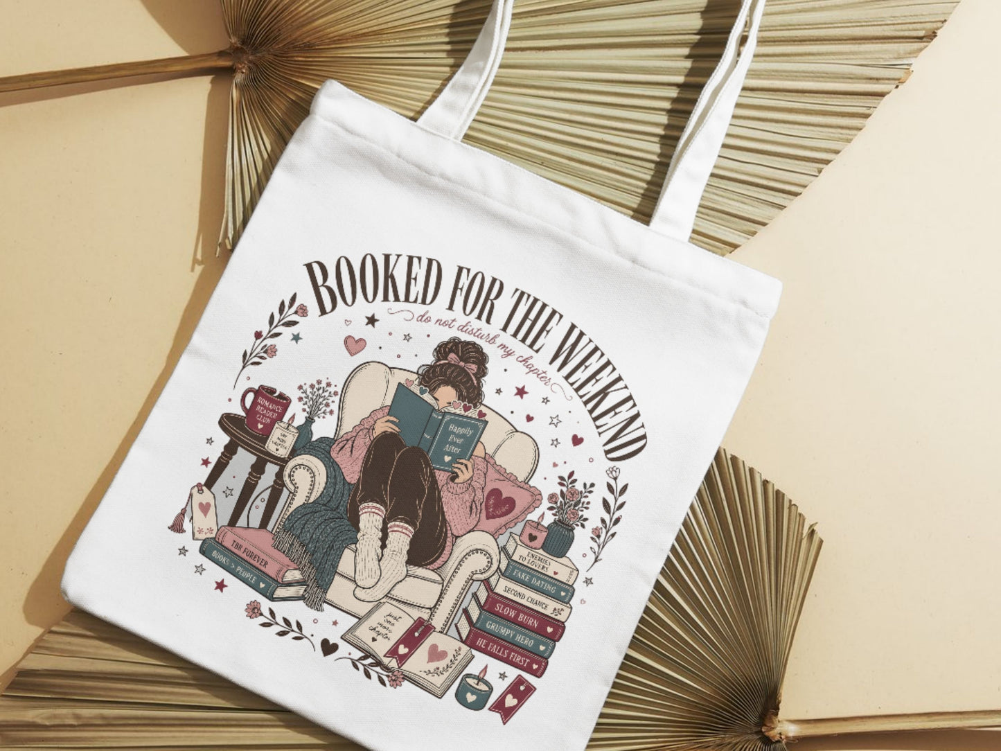 Booked For The Weekend Romance Reader Tote Bag