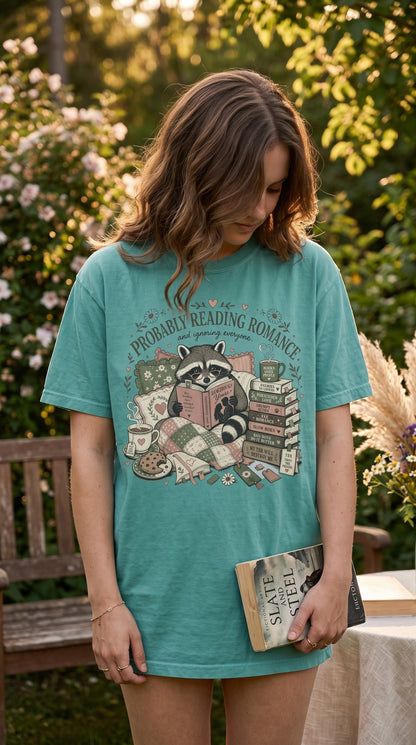 Probably Reading Romance Comfort Colors Shirt