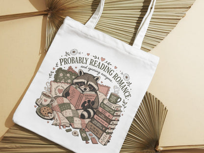 Probably Reading Romance Tote Bag