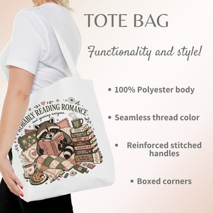 Probably Reading Romance Tote Bag