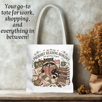 Probably Reading Romance Tote Bag