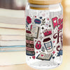 Emotionally Attached to Fictional Men 16oz Glass Cup