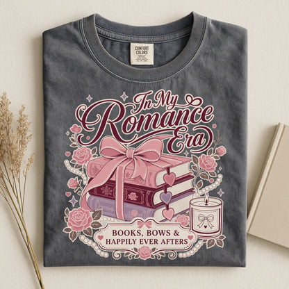 In My Romance Era Shirt  Coquette Book Lover Comfort Colors Tee