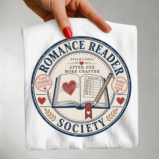 Romance Reader Society Shirt Vintage Book Lover Comfort Colors Tee