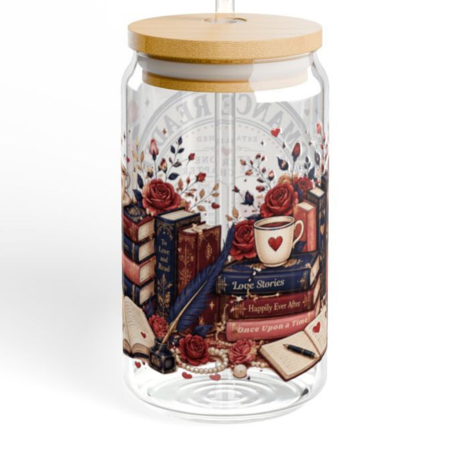 Romance Reader Society 16oz Glass Cup