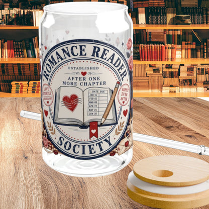 Romance Reader Society 16oz Glass Cup