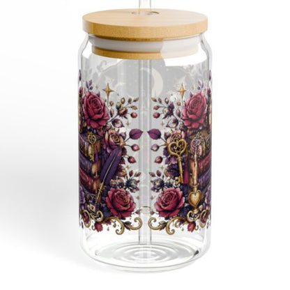 Lost in a Love Story 16oz Glass Cup | Romantasy Libby Glass | Fantasy Romance BookTok Iced Coffee Cup