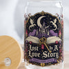Lost in a Love Story 16oz Glass Cup | Romantasy Libby Glass | Fantasy Romance BookTok Iced Coffee Cup