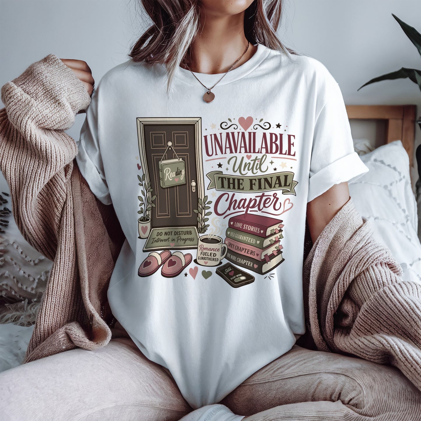 Unavailable Until the Final Chapter Shirt | Funny Book Lover Comfort Colors Tee | Romance Reader BookTok T-Shirt