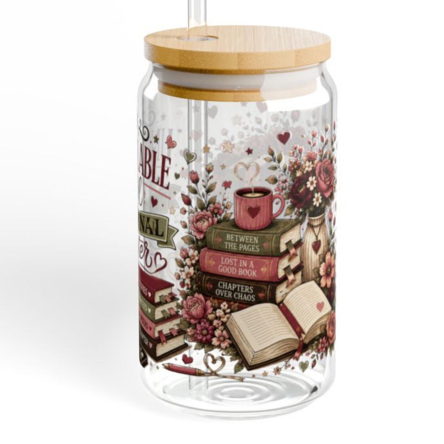 Unavailable Until the Final Chapter 16oz Glass Cup | Book Lover Libby Glass | Romance Reader BookTok Iced Coffee Cup